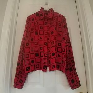 100% silk shirt, size L